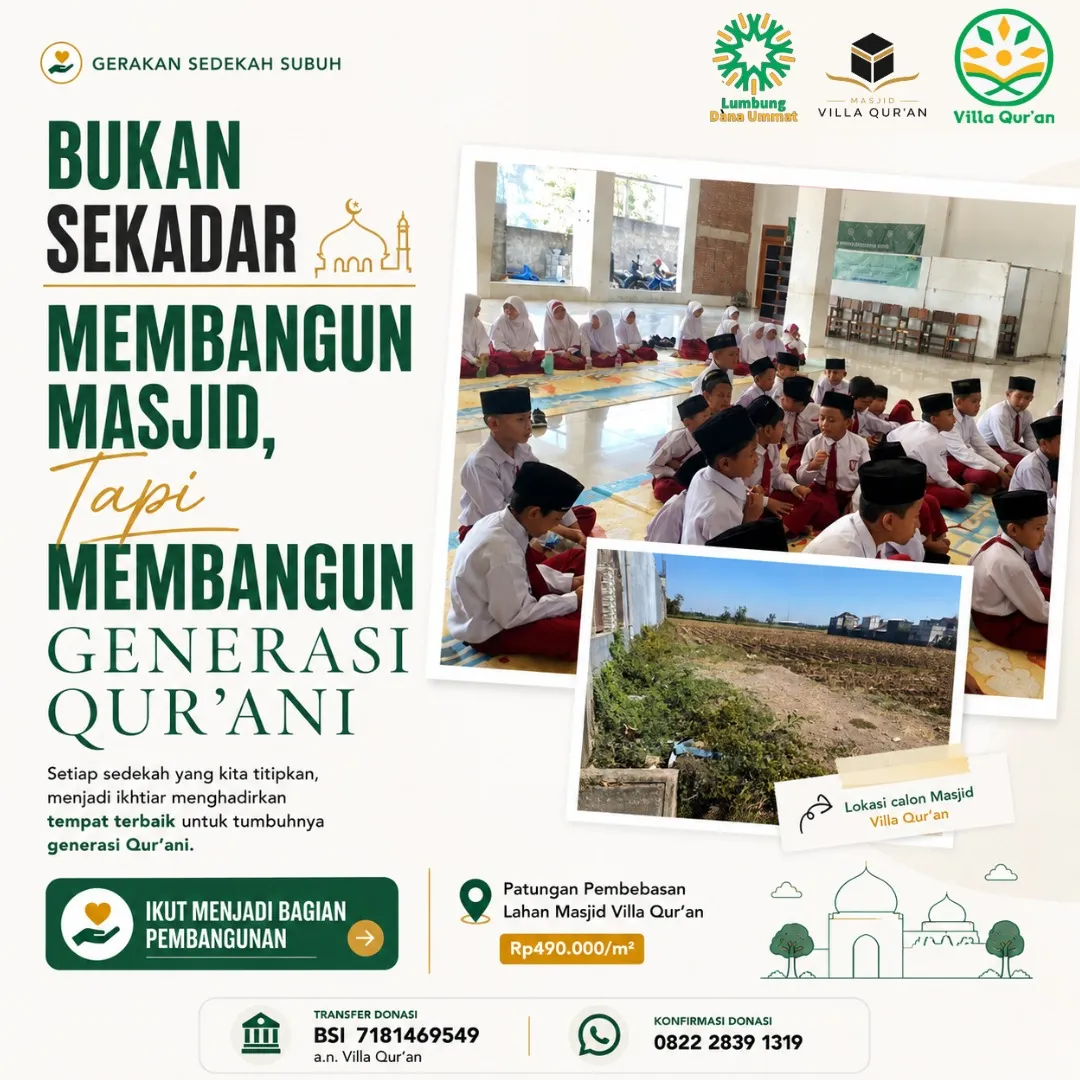 Bisakah Sedekah Rp1.000 Menjadi Awal Berdirinya Masjid untuk Generasi Qur'ani?
