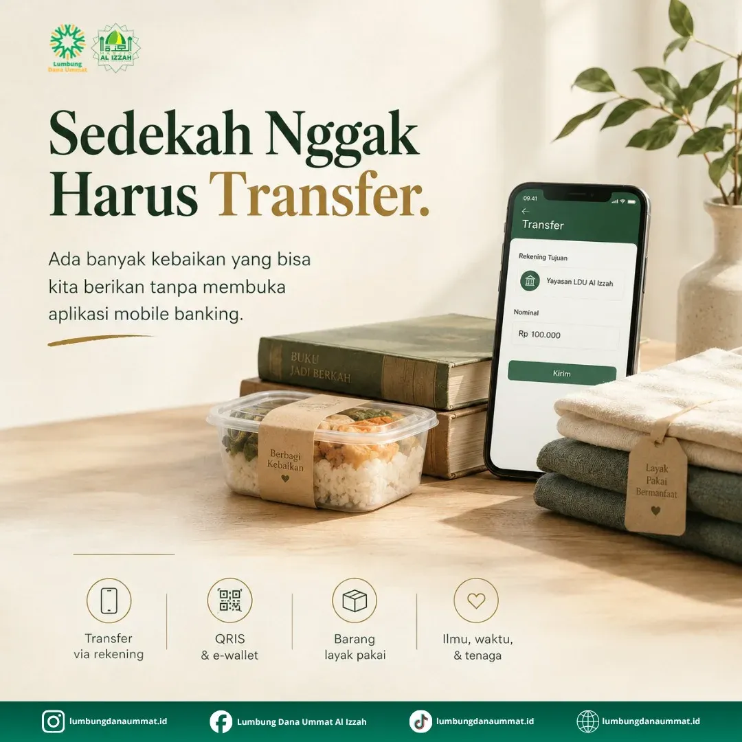 Sedekah nggak selalu harus transfer