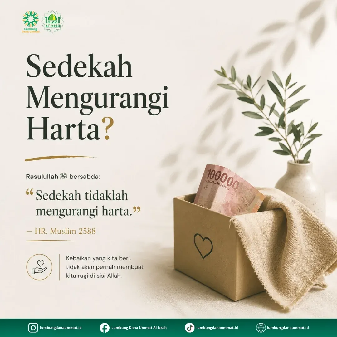 Sedekah itu mengurangi harta?