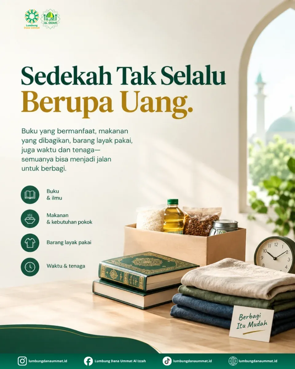 Sedekah, ternyata tidak selalu tentang uang