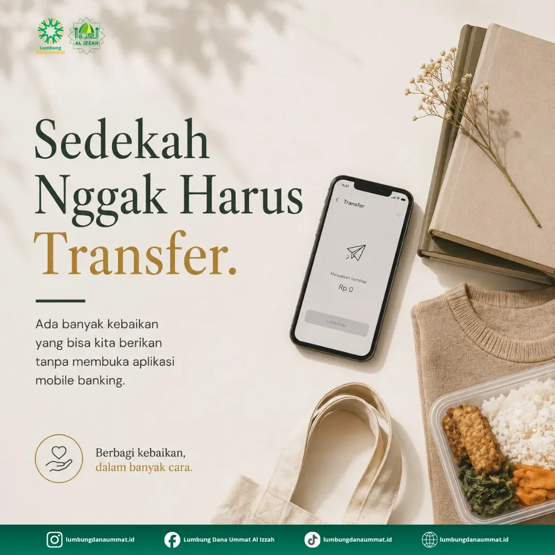Sedekah ternyata nggak selalu tentang uang