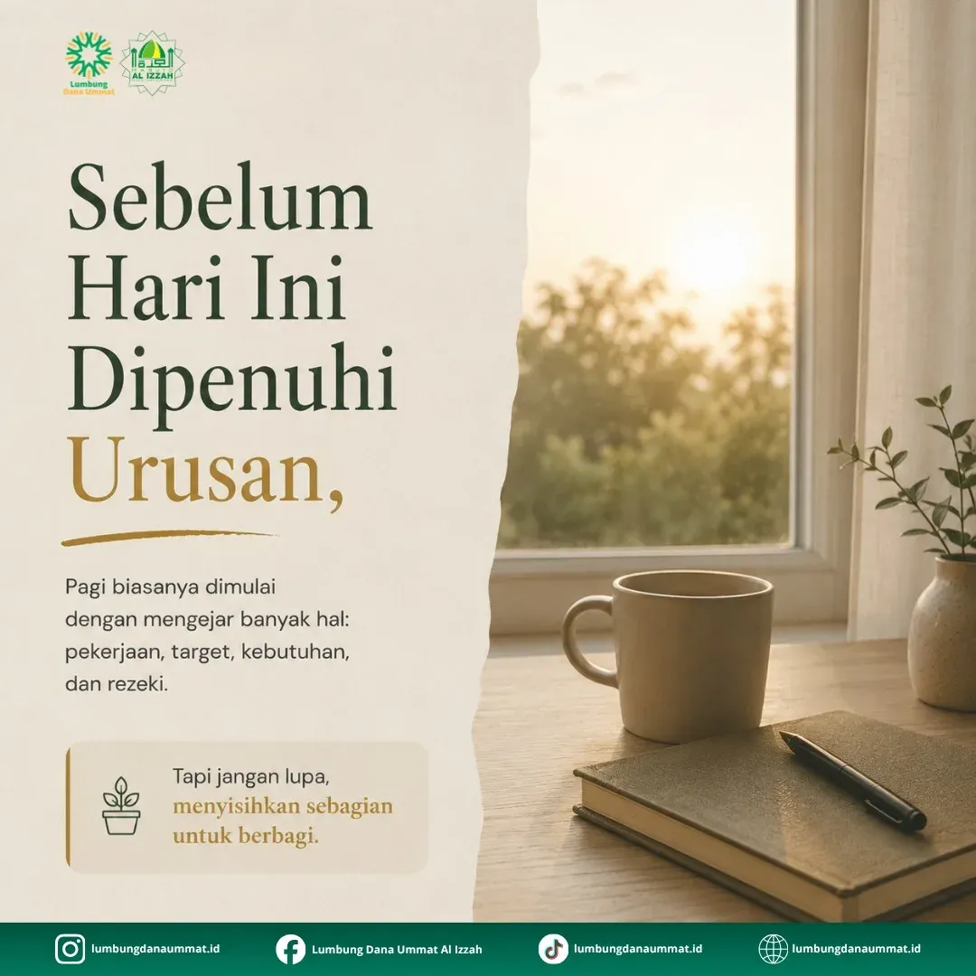 Kita sibuk mencari rezeki, sampai terkadang lupa untuk berbagi